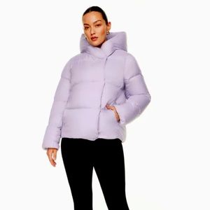 Aritzia Duvet Puffer Coat in Lilac